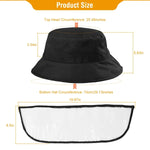 Fishman Hat Protective Face Shield Removable Sun Bucket Cap Face Cover Protect Against UV Spitting Saliva Dust Wind