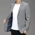 Men’s Korean Plaid Casual Suit Jacket