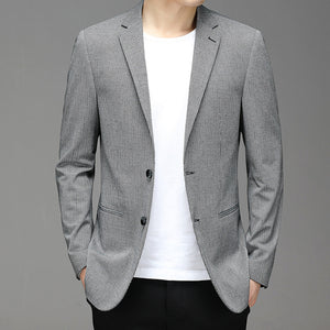 Men’s Korean Plaid Casual Suit Jacket