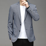 Men’s Korean Plaid Casual Suit Jacket