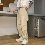20ss Harbor Style Basic Casual Belt Pants, Leg Binding Overalls, Men''s Versatile Straight Casual Pants