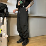 20ss Harbor Style Basic Casual Belt Pants, Leg Binding Overalls, Men''s Versatile Straight Casual Pants