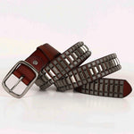 Retro Rivet Cowhide Unisex Belt