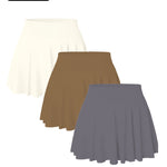 3PACK Seamless Tennis Shorts Skirt For Women