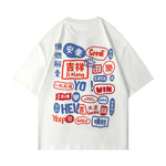 Men Manga Graphic Cotton Harajuku Graffiti Tees Fashion Tops T-shirt