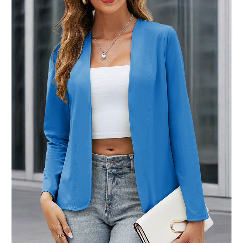 Women Plus Size Casual Blazer Open Front Long Sleeve Work Office Cardigan Jackets