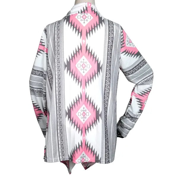 Women Open Front Cardigan Long Sleeve Shawl Neck Breathable Cardigan Well