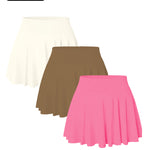 3PACK Seamless Tennis Shorts Skirt For Women
