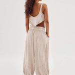 Loose Wide Leg Pants Women Drawstring Leggings Trousers