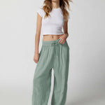 Loose Wide Leg Pants Women Drawstring Leggings Trousers