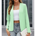 Women Plus Size Casual Blazer Open Front Long Sleeve Work Office Cardigan Jackets