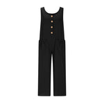 Women's Elegant Wide-Leg Jumpsuit - Button Front Formal & Casual Romper, Lightweight Wear