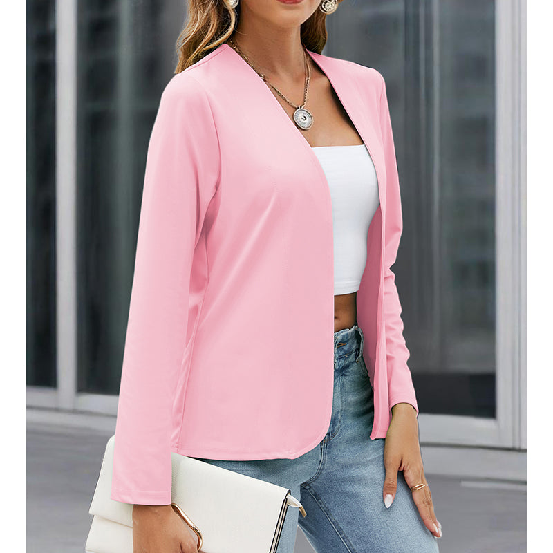 Women Plus Size Casual Blazer Open Front Long Sleeve Work Office Cardigan Jackets