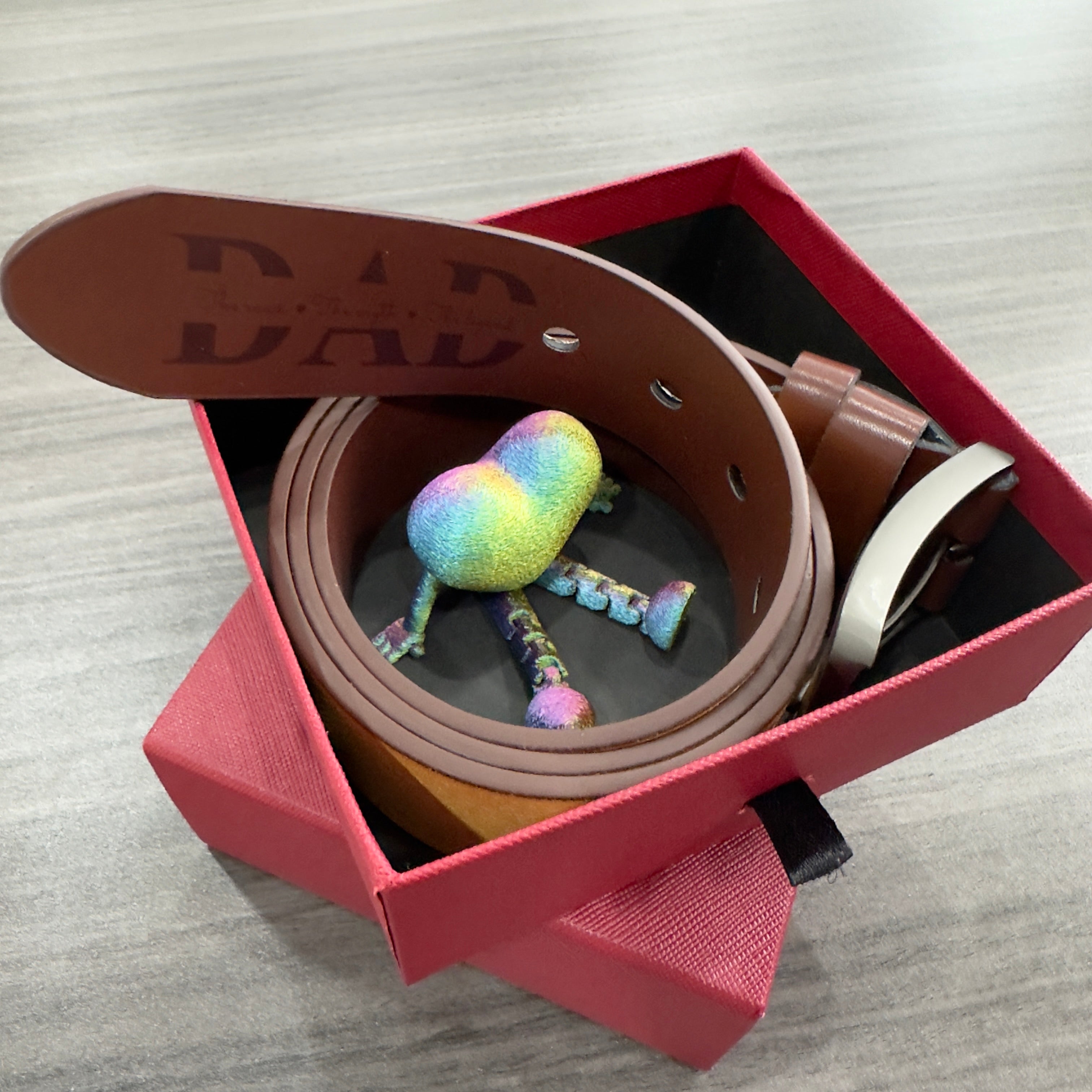 Belt For Dad - Brown - Red