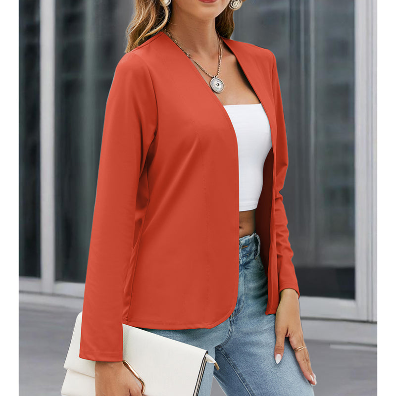 Women Plus Size Casual Blazer Open Front Long Sleeve Work Office Cardigan Jackets