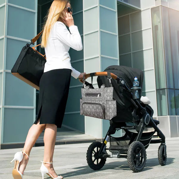 8Pcs Baby Nappy Diaper Bags Set For Mom Dad Mummy Handbags Multifunctional Diaper Changing Bags With Bottle Bag Mesh Bag Purse Diaper Pad 2 Burp Cloths 2 Hook Straps