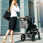 8Pcs Baby Nappy Diaper Bags Set For Mom Dad Mummy Handbags Multifunctional Diaper Changing Bags With Bottle Bag Mesh Bag Purse Diaper Pad 2 Burp Cloths 2 Hook Straps